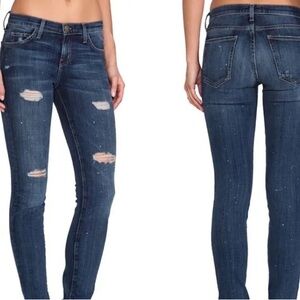 NEW CURRENT/ELLIOTT the uneven cut skinny in loved destroy
